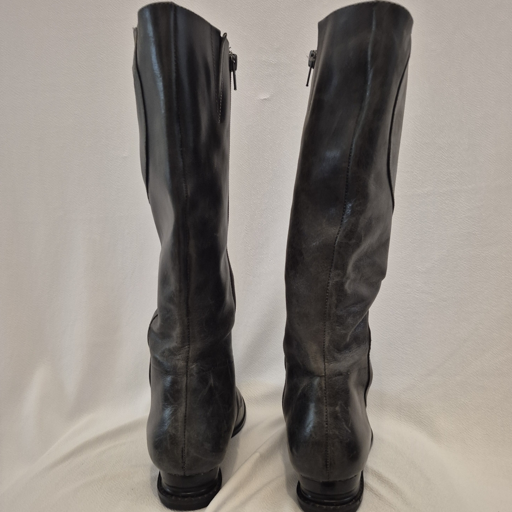 Miz Mooz Black Size 7 Genuine Leather Black Flat Berdine Boots - Picture 4 of 7